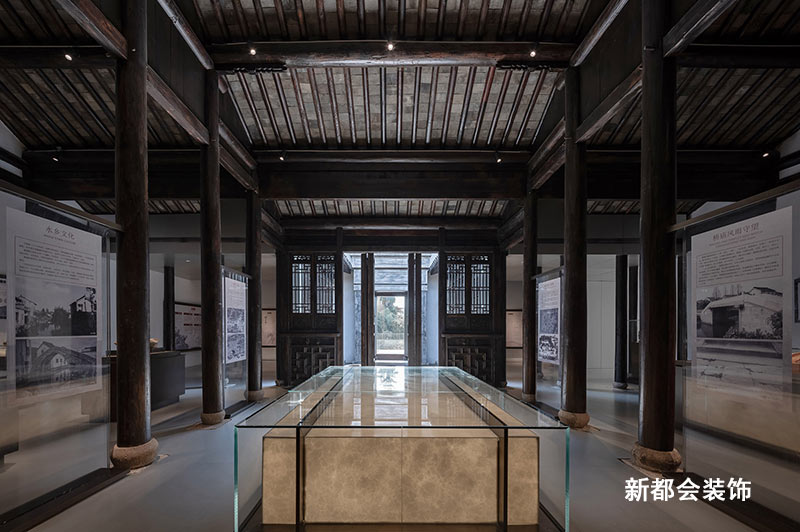 展館內傳統式文化墻
